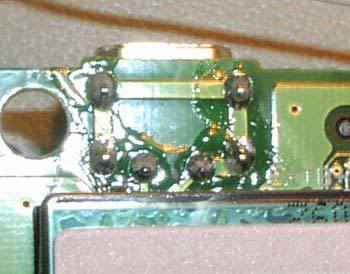 Solder side of bottom PCB.